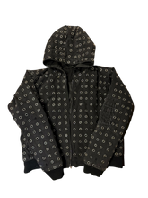 Load image into Gallery viewer, Trypophobia Denim Bomber Jacket - Black
