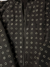 Load image into Gallery viewer, Trypophobia Denim Bomber Jacket - Black

