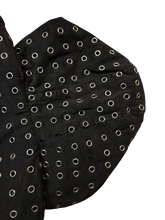 Load image into Gallery viewer, Trypophobia Denim Bomber Jacket - Black
