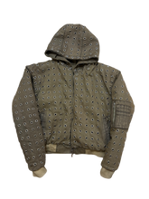 Load image into Gallery viewer, Trypophobia Denim Bomber Jacket - Sand
