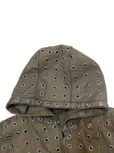 Load image into Gallery viewer, Trypophobia Denim Bomber Jacket - Sand
