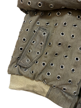 Load image into Gallery viewer, Trypophobia Denim Bomber Jacket - Sand

