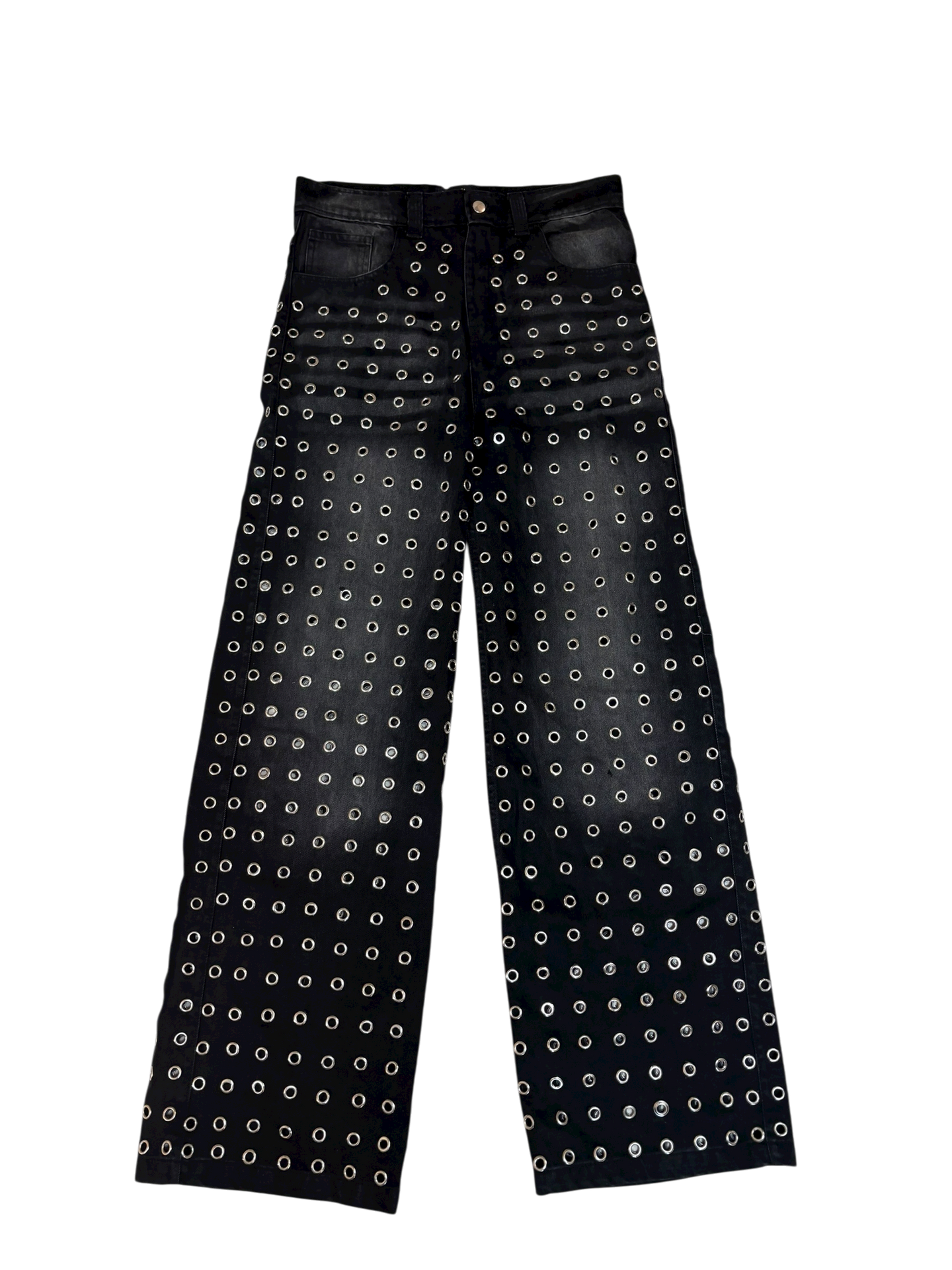 Trypophobia Denim Oversized Jeans - Black