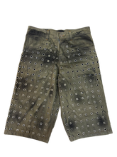 Load image into Gallery viewer, Trypophobia Denim Flared Shorts - Sand
